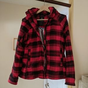 Columbia plaid hooded jacket